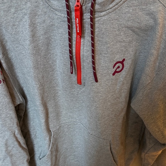 Peloton Gray Hoodie with half zip - Picture 5 of 7
